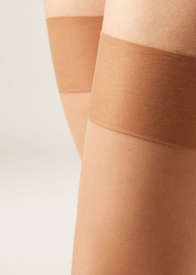 20 Denier Sheer Garter Belt Effect Socks