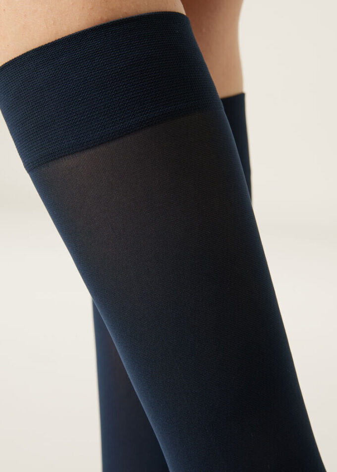 30 Denier Semi Opaque Microfiber Knee-Highs