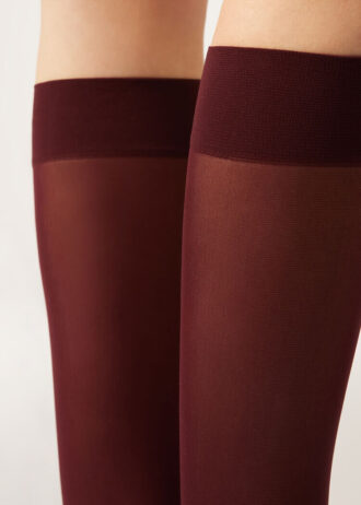30 Denier Semi Opaque Microfiber Knee-Highs