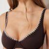 Balconette Swimsuit Top Bicolor Embroidery