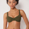 Balconette Swimsuit Top Crinkle Waves