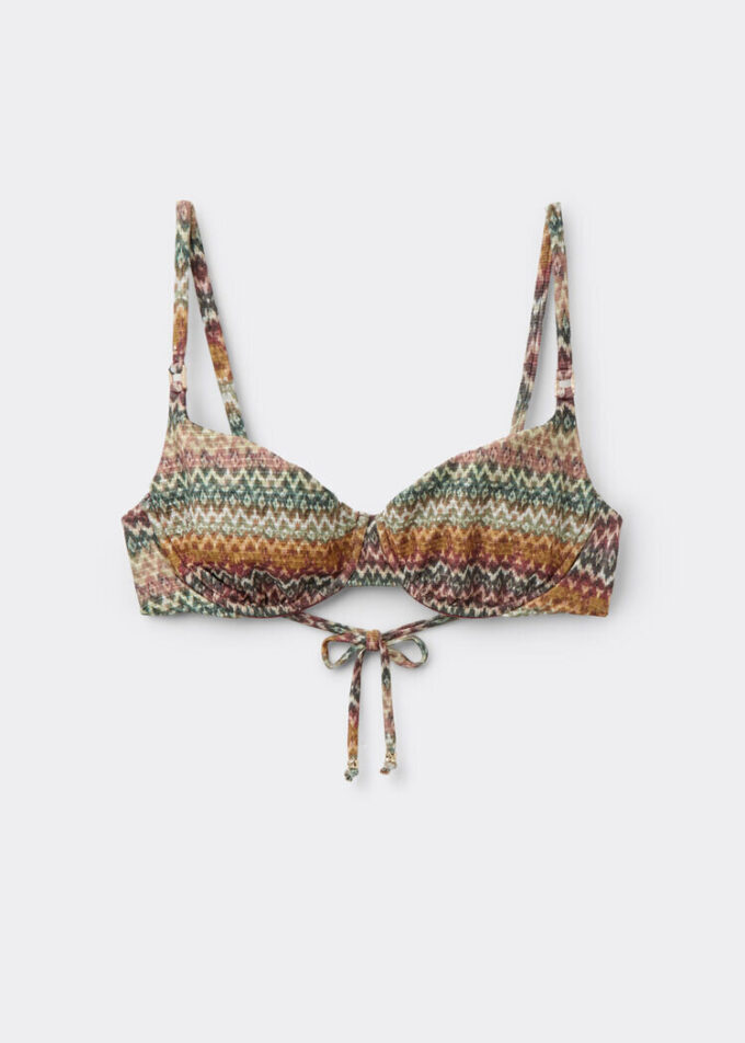 Balconette Swimsuit Top Elegant Ethnic