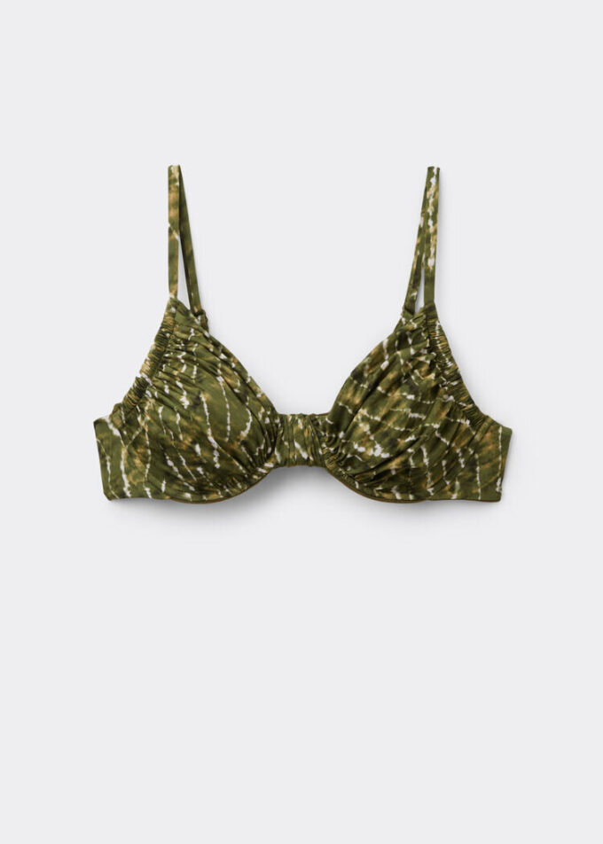 Balconette Swimsuit Top Natural Tie-Dye