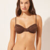 Balconette Swimsuit Top Shiny Satin Balconette Swimsuit Top Shiny Satin