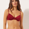 Balconette Swimsuit Top Shiny Satin Balconette Swimsuit Top Shiny Satin