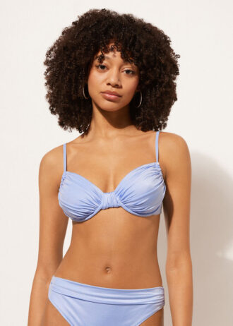 Balconette Swimsuit Top Shiny Satin