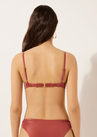 Balconette Swimsuit Top Shiny Satin
