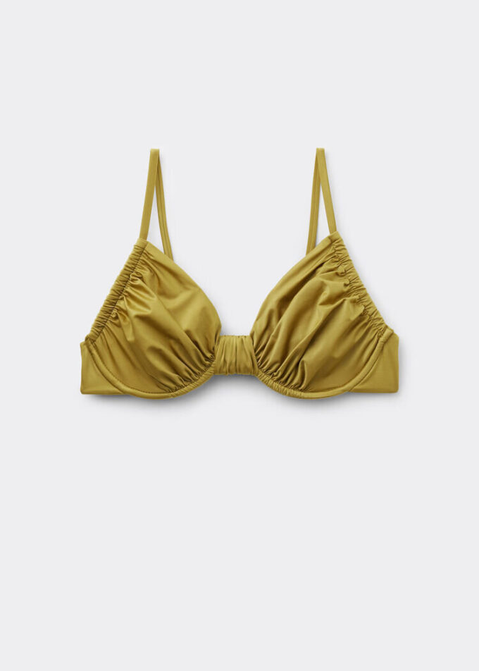 Balconette Swimsuit Top Shiny Satin Balconette Swimsuit Top Shiny Satin