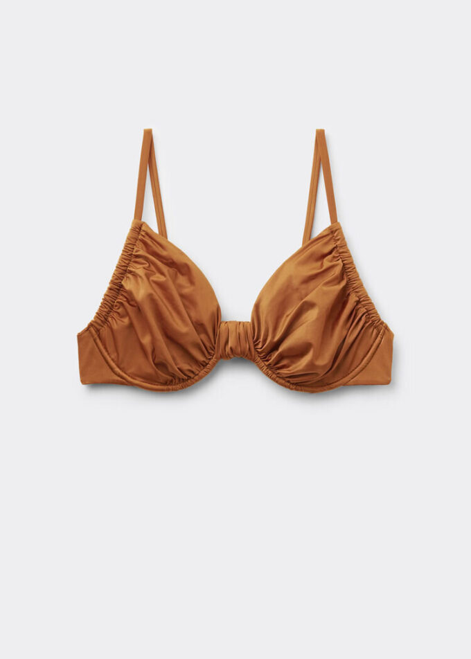 Balconette Swimsuit Top Shiny Satin Balconette Swimsuit Top Shiny Satin