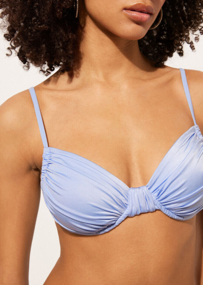 Balconette Swimsuit Top Shiny Satin Balconette Swimsuit Top Shiny Satin
