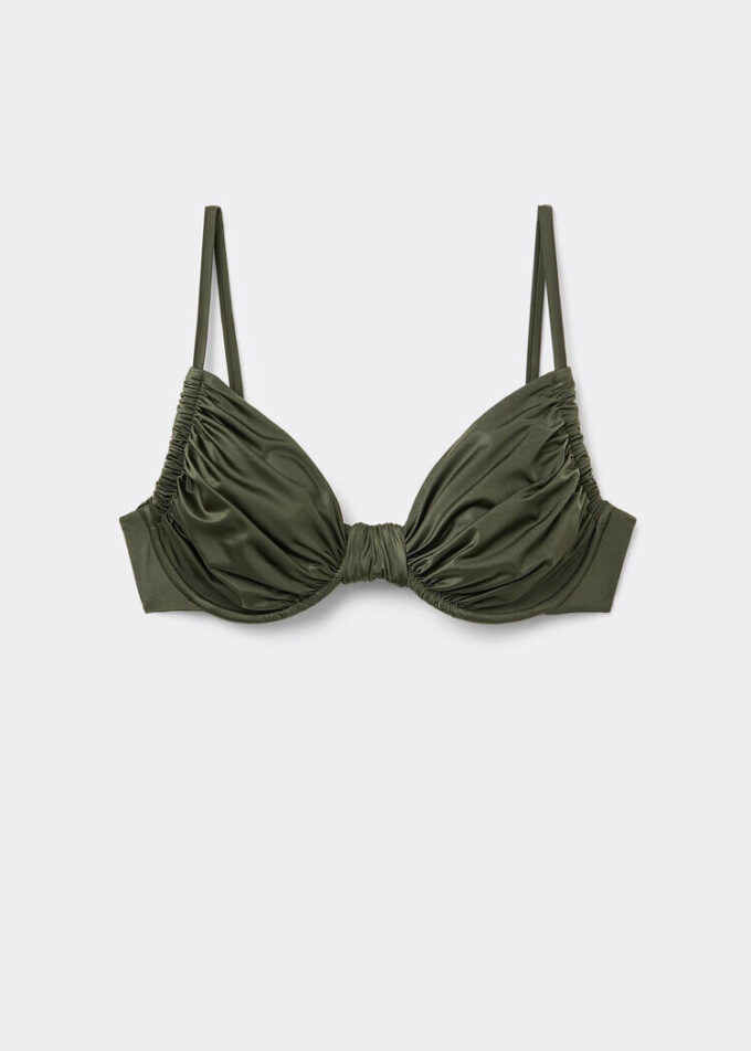 Balconette Swimsuit Top Shiny Satin Balconette Swimsuit Top Shiny Satin