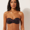 Bandeau Bikini Top Dark Animalier