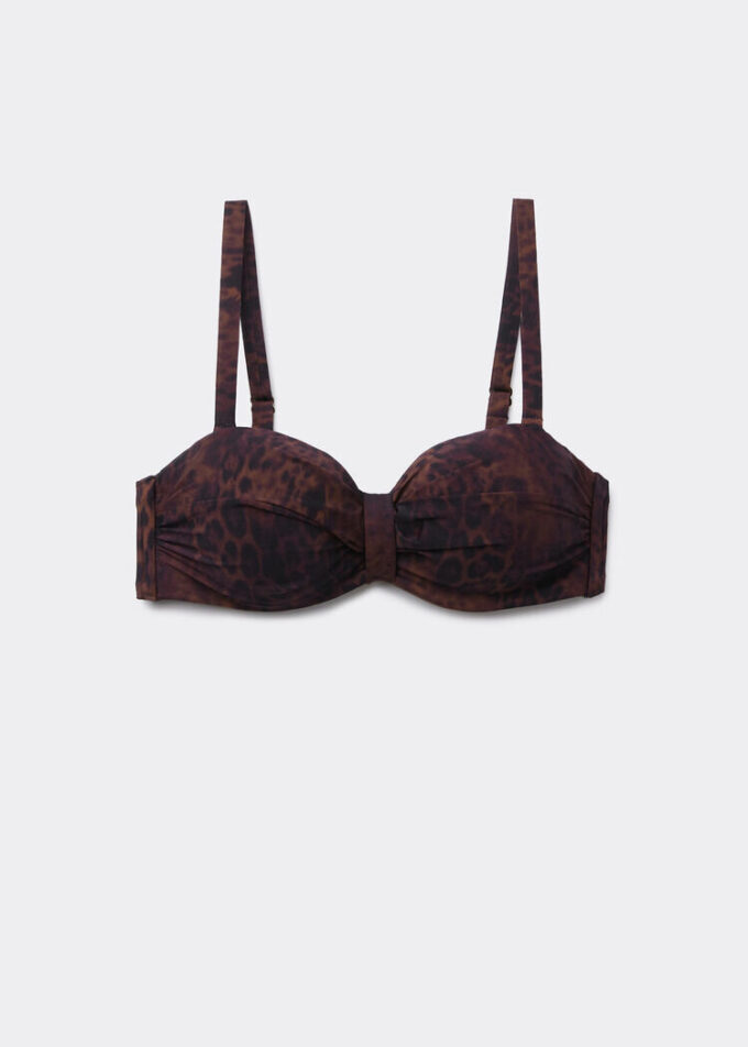 Bandeau Bikini Top Dark Animalier