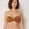 Bandeau Bikini Top Shiny Satin