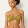 Bandeau Bikini Top Shiny Satin