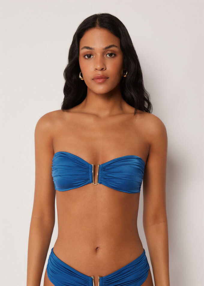 Bandeau Bikini Top Shiny Satin