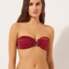 Bandeau Bikini Top Shiny Satin