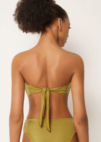Bandeau Bikini Top Shiny Satin