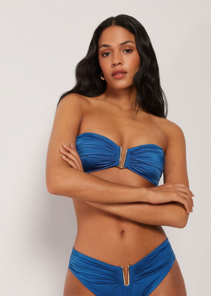Bandeau Bikini Top Shiny Satin