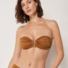 Bandeau Bikini Top Shiny Satin