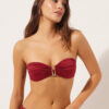 Bandeau Bikini Top Shiny Satin
