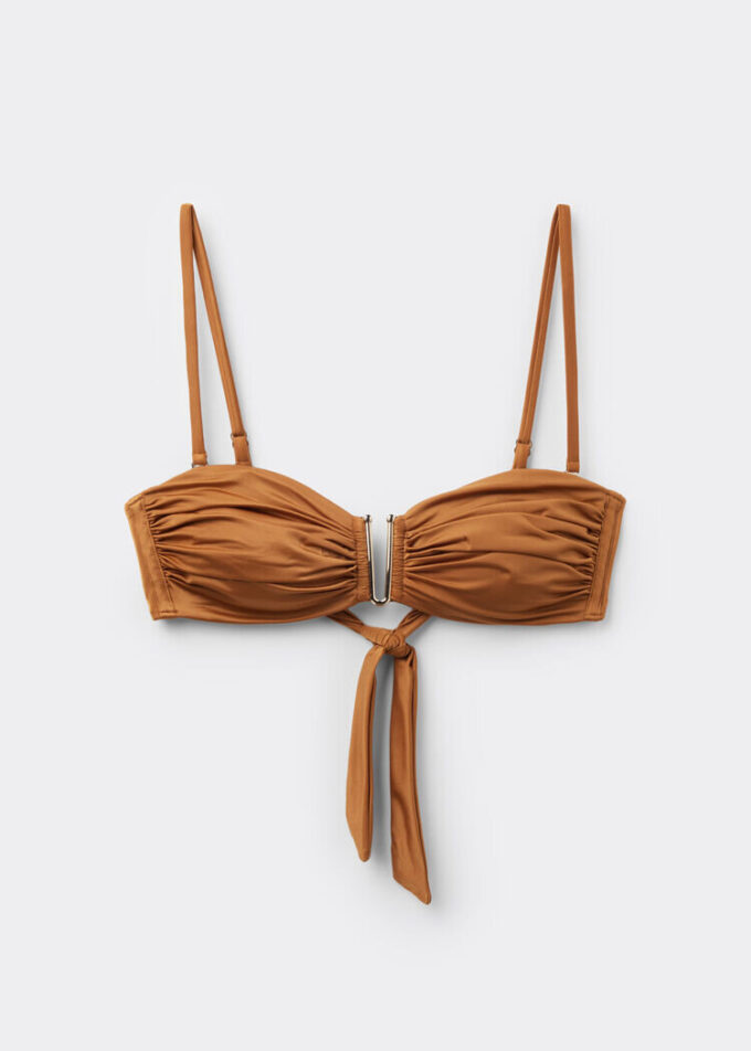 Bandeau Bikini Top Shiny Satin