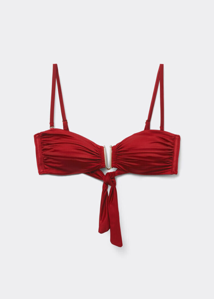 Bandeau Bikini Top Shiny Satin
