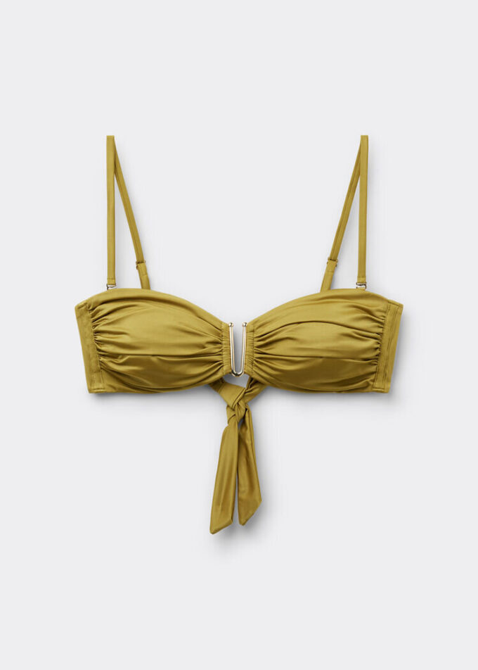 Bandeau Bikini Top Shiny Satin