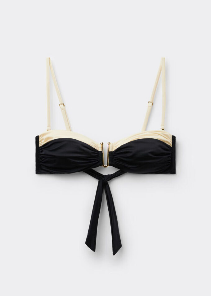 Bandeau Swimsuit Top Elegant Bicolor