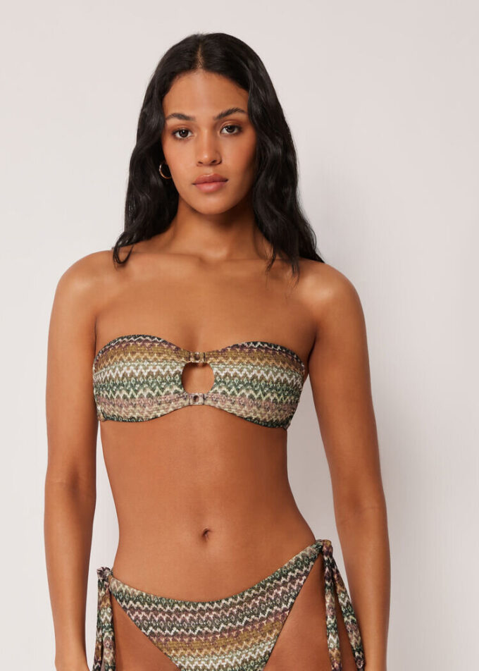 Bandeau Swimsuit Top Elegant Ethnic