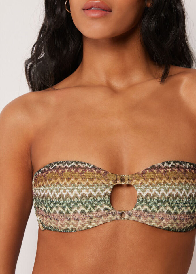 Bandeau Swimsuit Top Elegant Ethnic