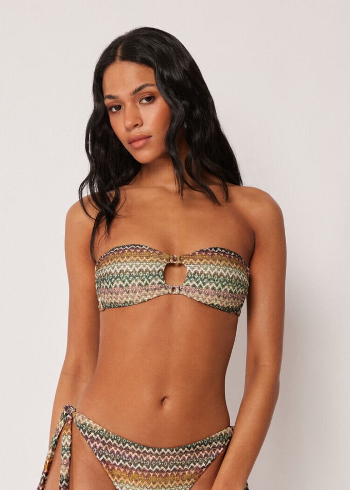 Bandeau Swimsuit Top Elegant Ethnic