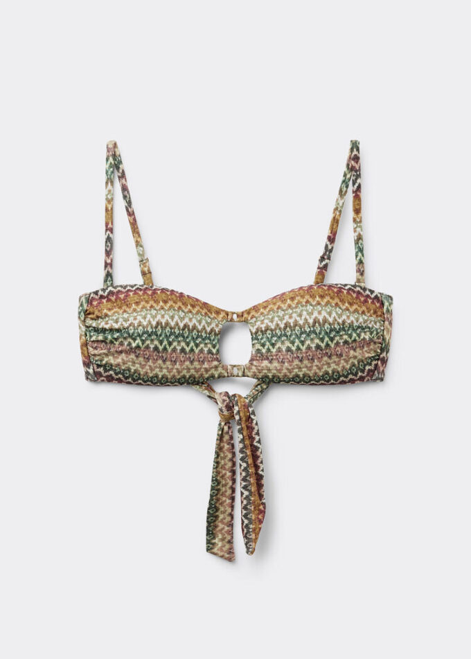 Bandeau Swimsuit Top Elegant Ethnic