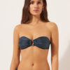 Bandeau Swimsuit Top Glowing Python