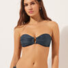 Bandeau Swimsuit Top Glowing Python