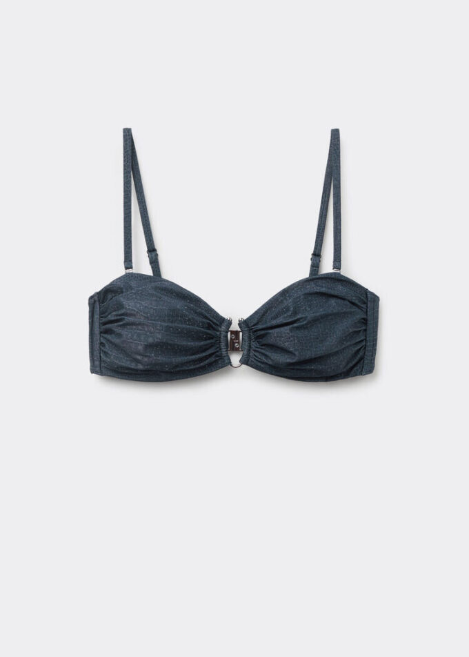 Bandeau Swimsuit Top Glowing Python