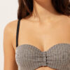 Bandeau Swimsuit Top Golden Stripes