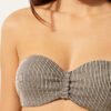Bandeau Swimsuit Top Golden Stripes