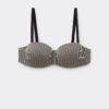 Bandeau Swimsuit Top Golden Stripes