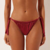 Bikini Briefs with Side Ties Shiny Satin