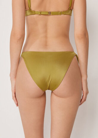 Bikini Briefs with Side Ties Shiny Satin