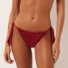 Bikini Briefs with Side Ties Shiny Satin