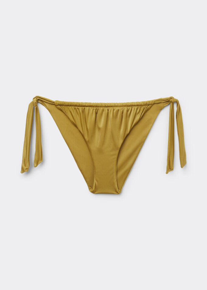 Bikini Briefs with Side Ties Shiny Satin
