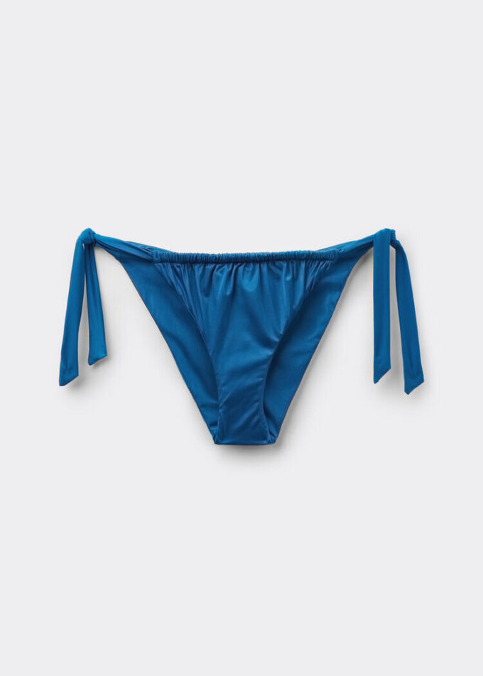 Bikini Briefs with Side Ties Shiny Satin