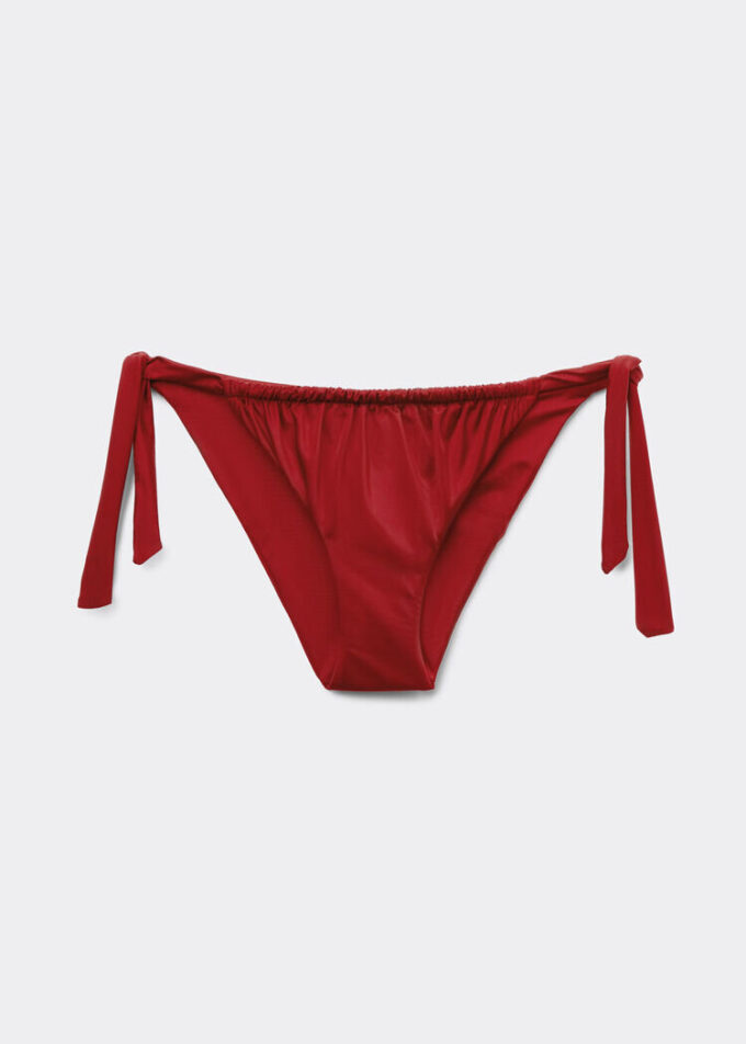Bikini Briefs with Side Ties Shiny Satin