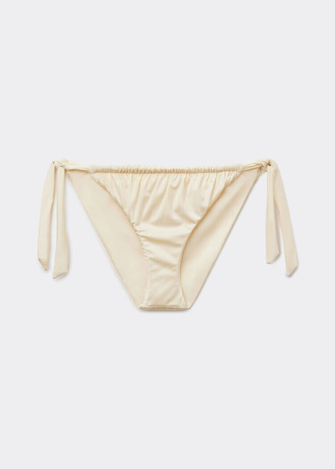 Bikini Briefs with Side Ties Shiny Satin