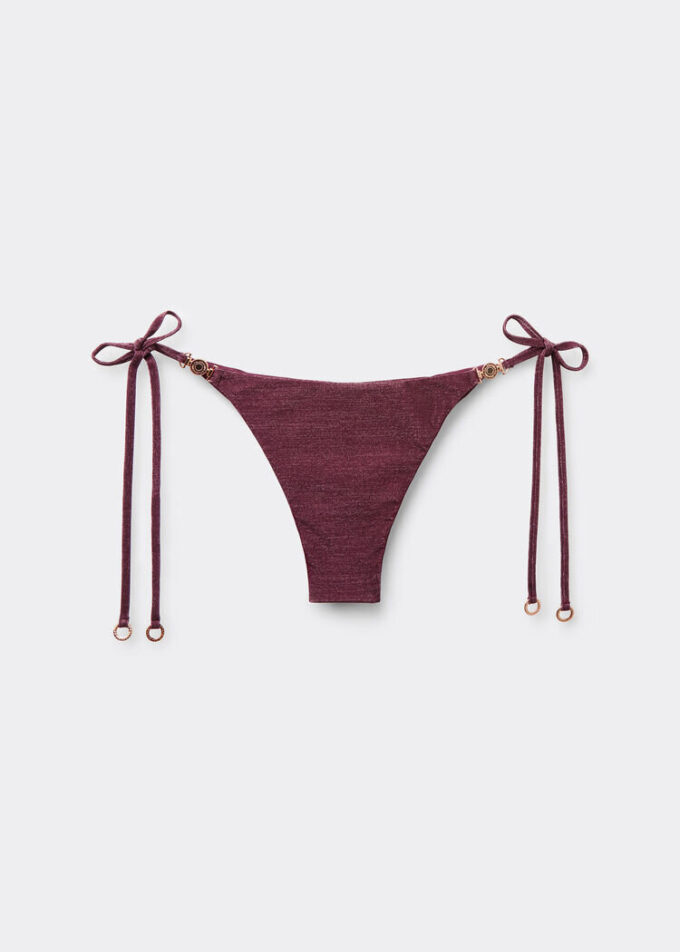 Brazilian String Swimsuit Bottom Golden Glow