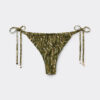 Brazilian String Swimsuit Bottom Natural Tie-Dye
