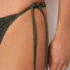 Brazilian String Swimsuit Bottom Sequin Net