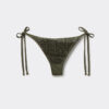 Brazilian String Swimsuit Bottom Sequin Net